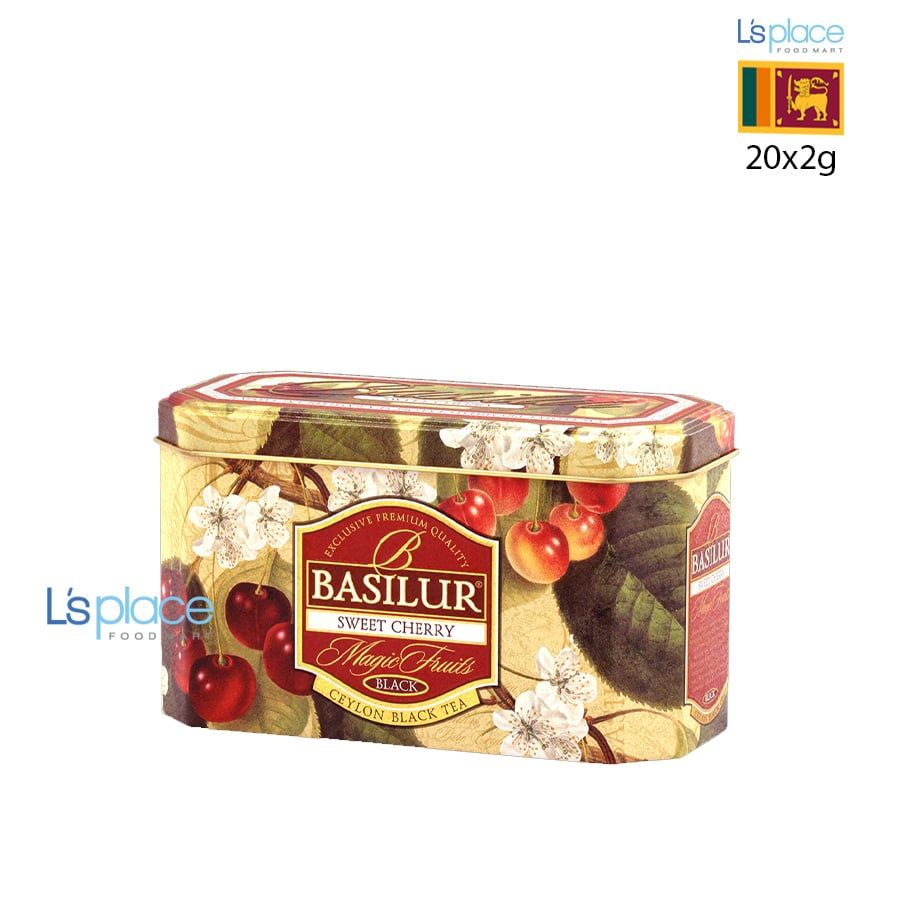 Basilur Trà đen Ceylon hương anh đào ngọt hộp thiếc