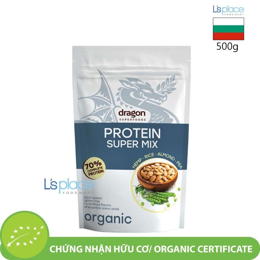 Dragon Superfoods Bột protein thực vật hỗn hợp 4 hạt hữu cơ Super Mix