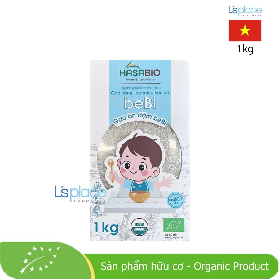 Hasa Bio Gạo trắng Japonica hữu cơ beBi