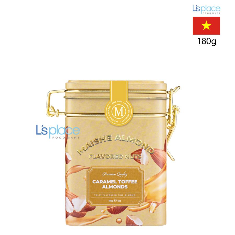 Maishe Hạnh nhân vị Caramen Toffee hộp thiếc