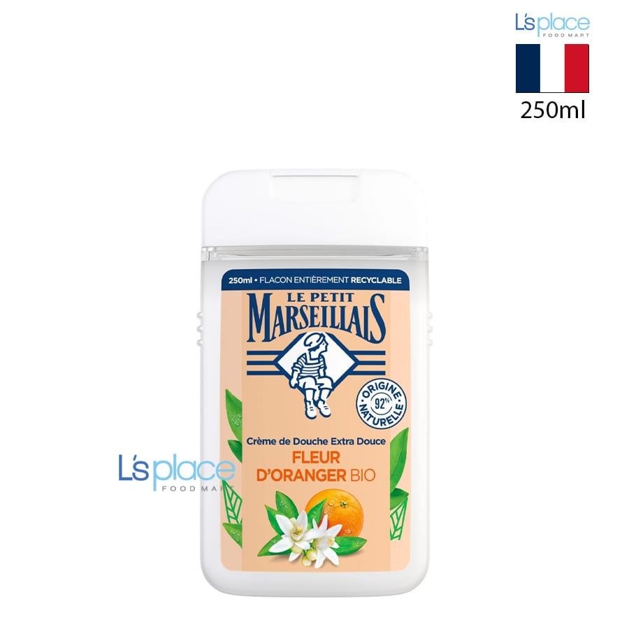 Le Petit Marseillais Kem tắm hương hoa cam hữu cơ 92%