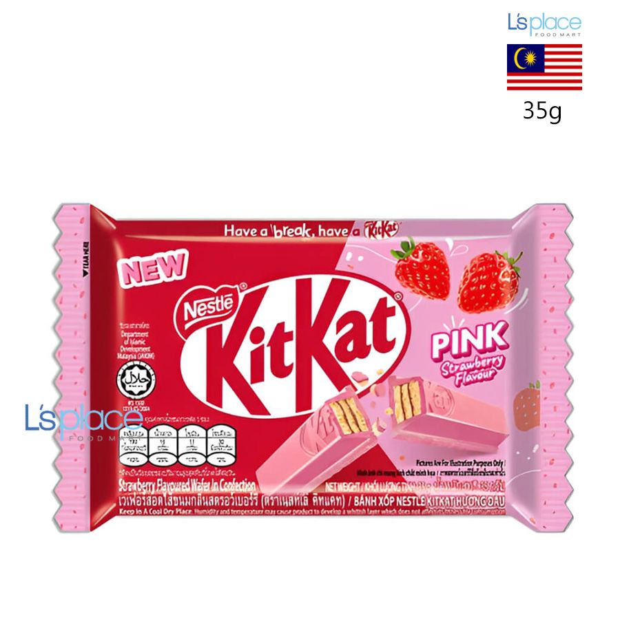 Kitkat Bánh xốp phủ socola dâu tây Pink 4F