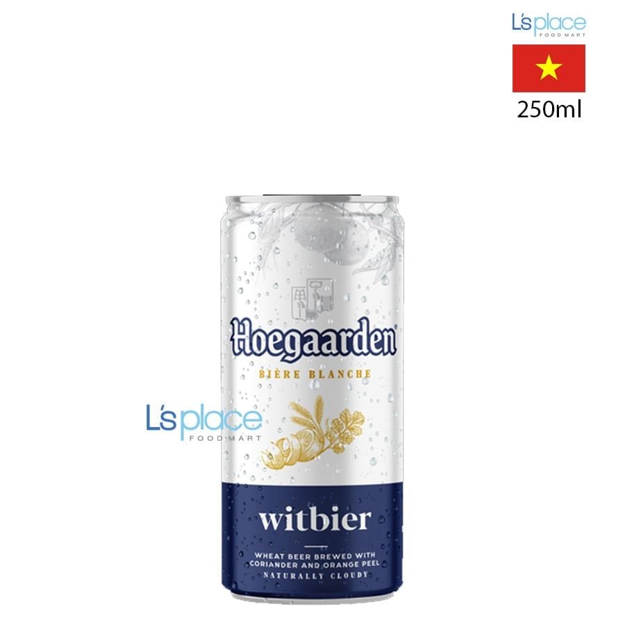 Hoegaarden Bia lon Witbier hương vỏ cam