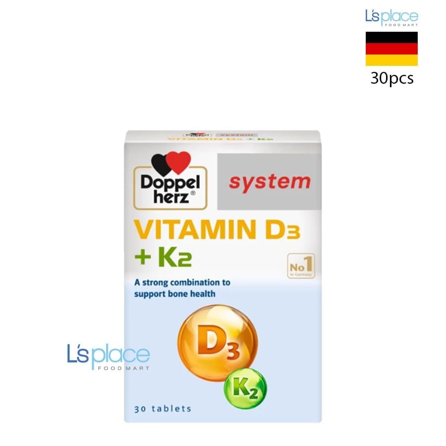 Doppelherz Thực phẩm bảo vệ sức khỏe Vitamin D3 + K2