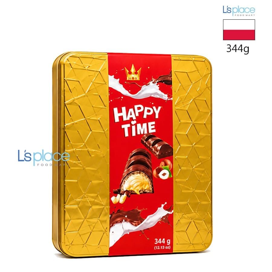 Happy Time Bánh xốp phủ socola hạt phỉ