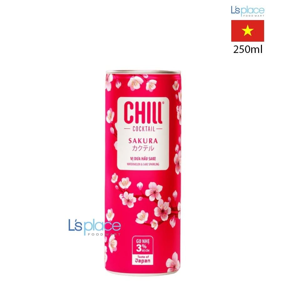 Chill Cocktail Sakura Vị Sake và dưa hấu