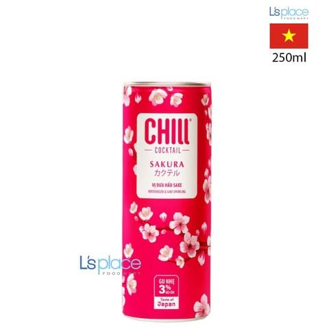 Chill Cocktail Sakura Vị Sake và dưa hấu