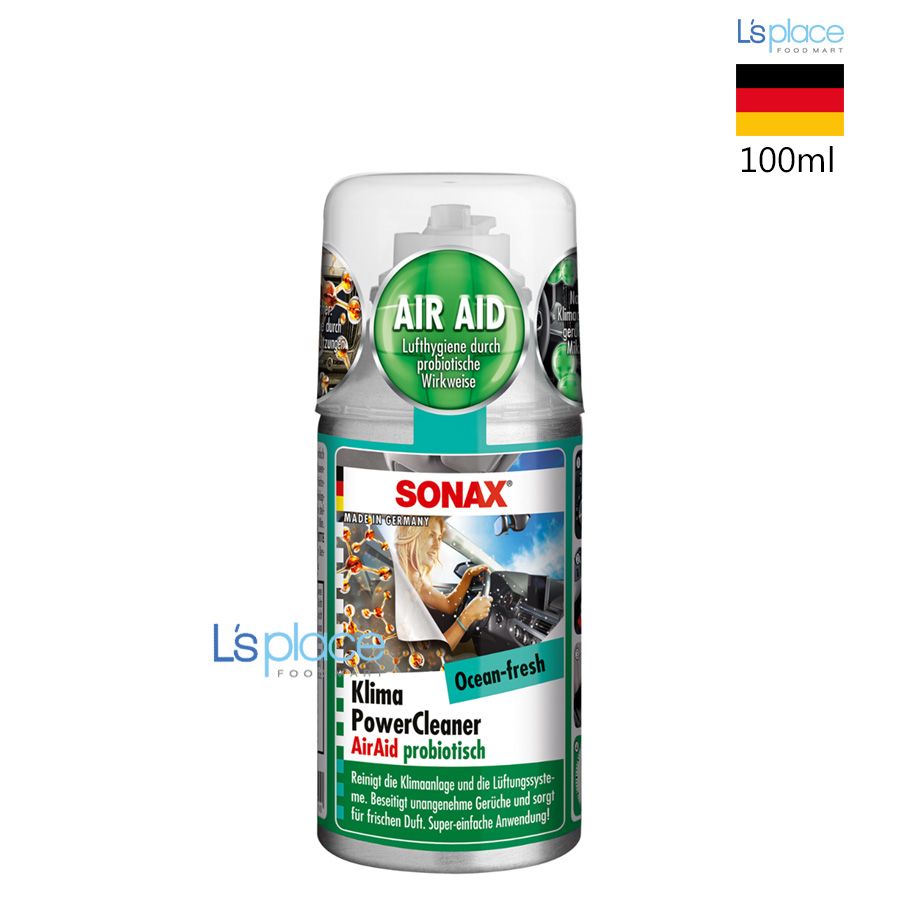 Sonax Xịt thơm và làm sạch hệ thống điều hòa xe hơi hương Ocean fresh