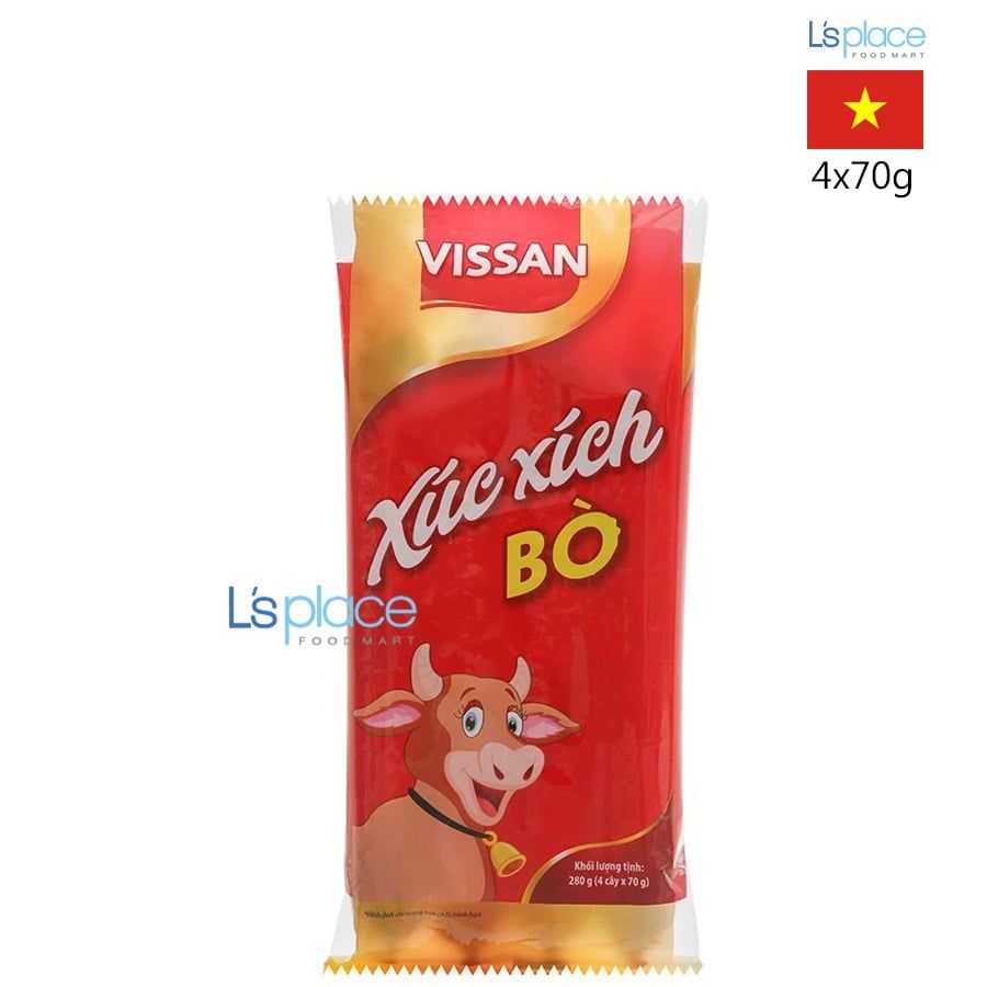Vissan Xúc xích tiệt trùng vị bò