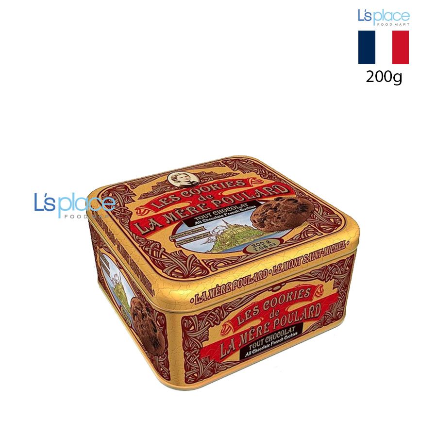 La Mère Poulard Bánh quy socola hộp thiếc