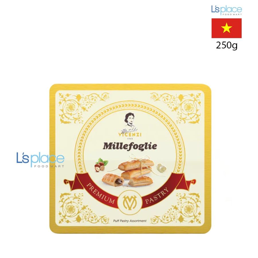 Vicenzi Bánh ngàn lớp Millefoglie hộp thiếc vuông