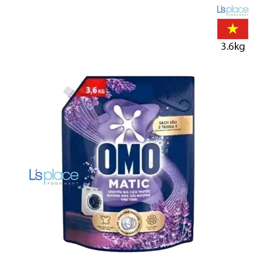 OMO Nước giặt cửa trước Hương hoa Oải hương 3.6kg