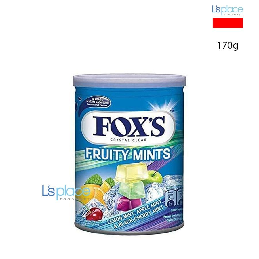 Fox's Crystal Clear Kẹo trái cây bạc hà