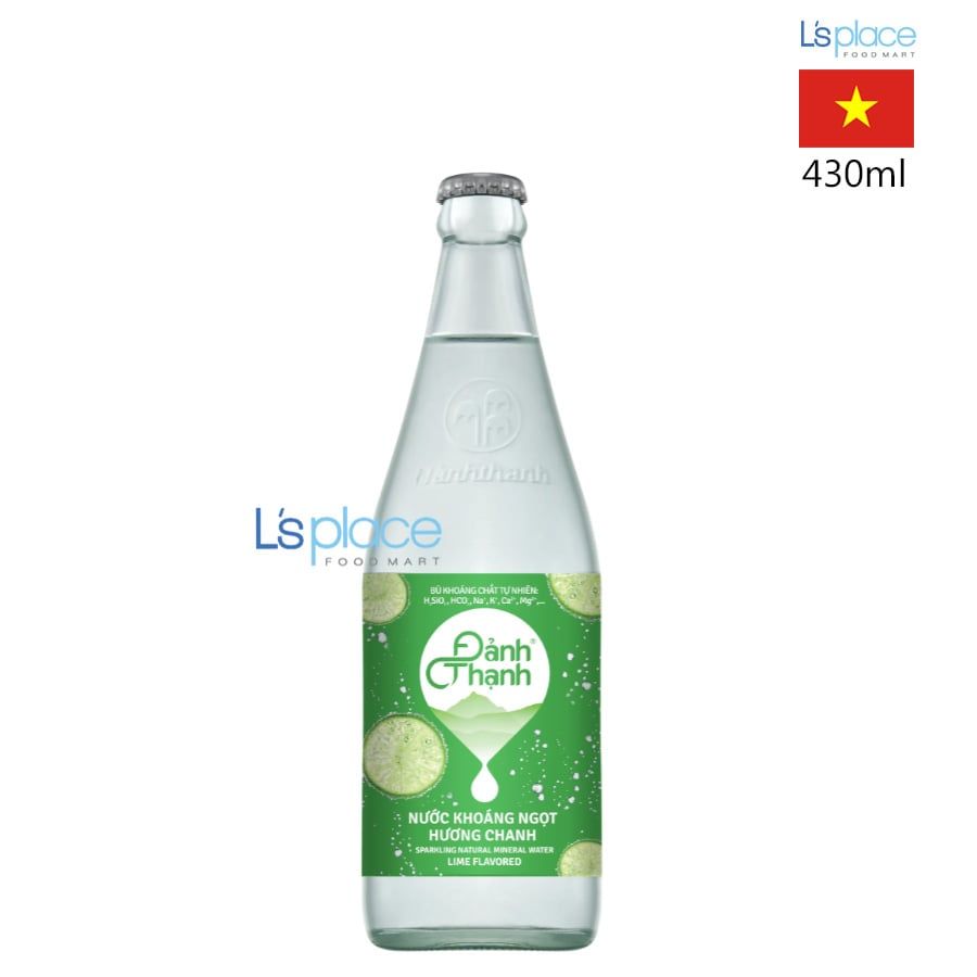 Đảnh Thạnh Nước Khoáng Ngọt Có Ga Hương Chanh Chai Thủy Tinh