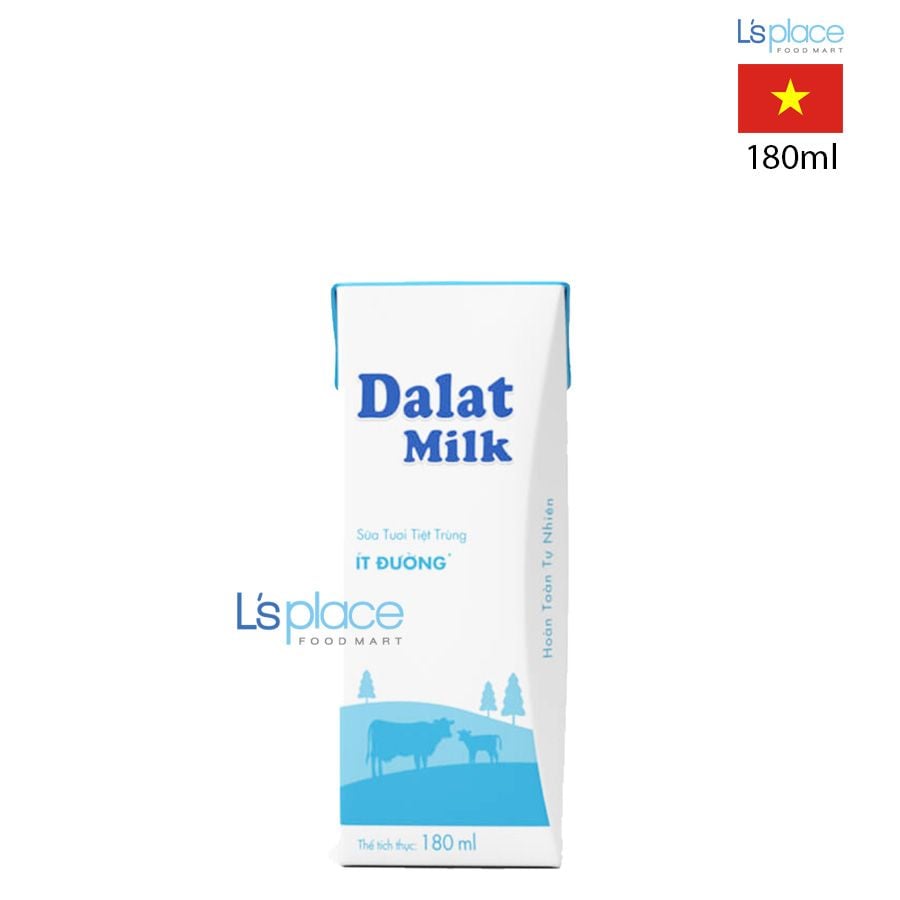 Dalat Milk Sữa tươi thanh trùng ít đường