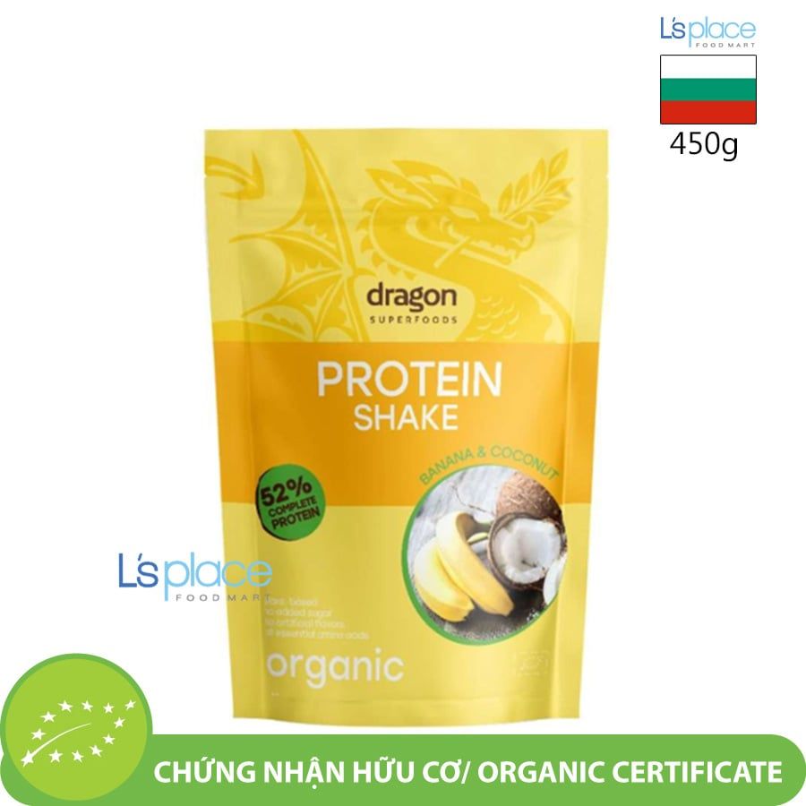 Dragon Superfoods Bột protein thực vật hữu cơ vị Chuối & Dừa