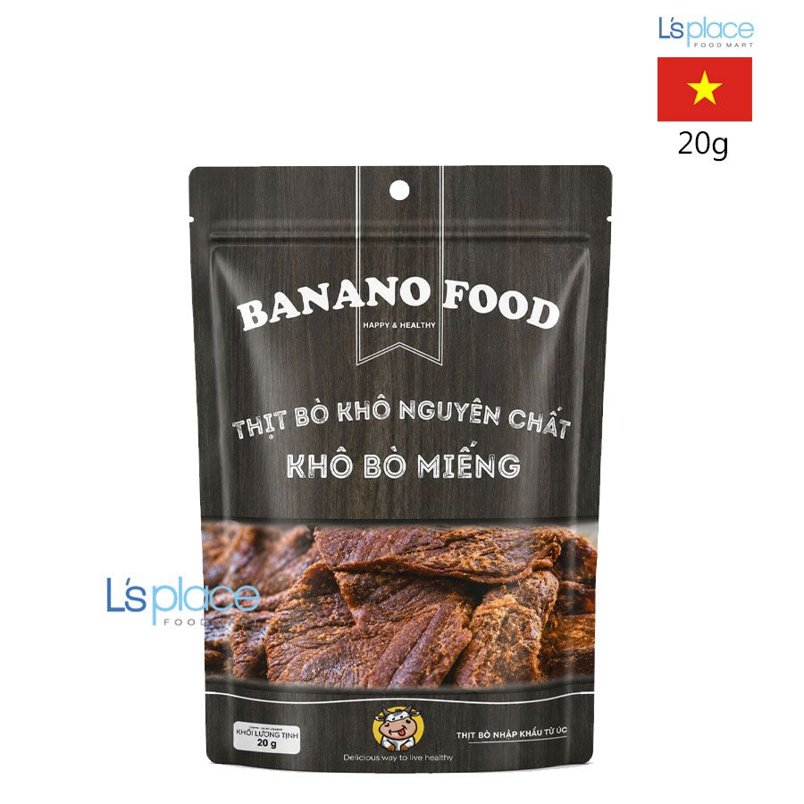 Banano Thịt bò khô nguyên chất gói nhỏ