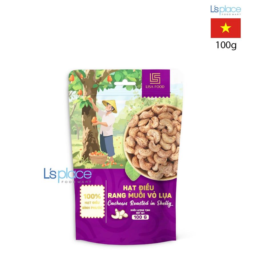 Lisa Food Hạt điều rang muối vỏ lụa gói nhỏ