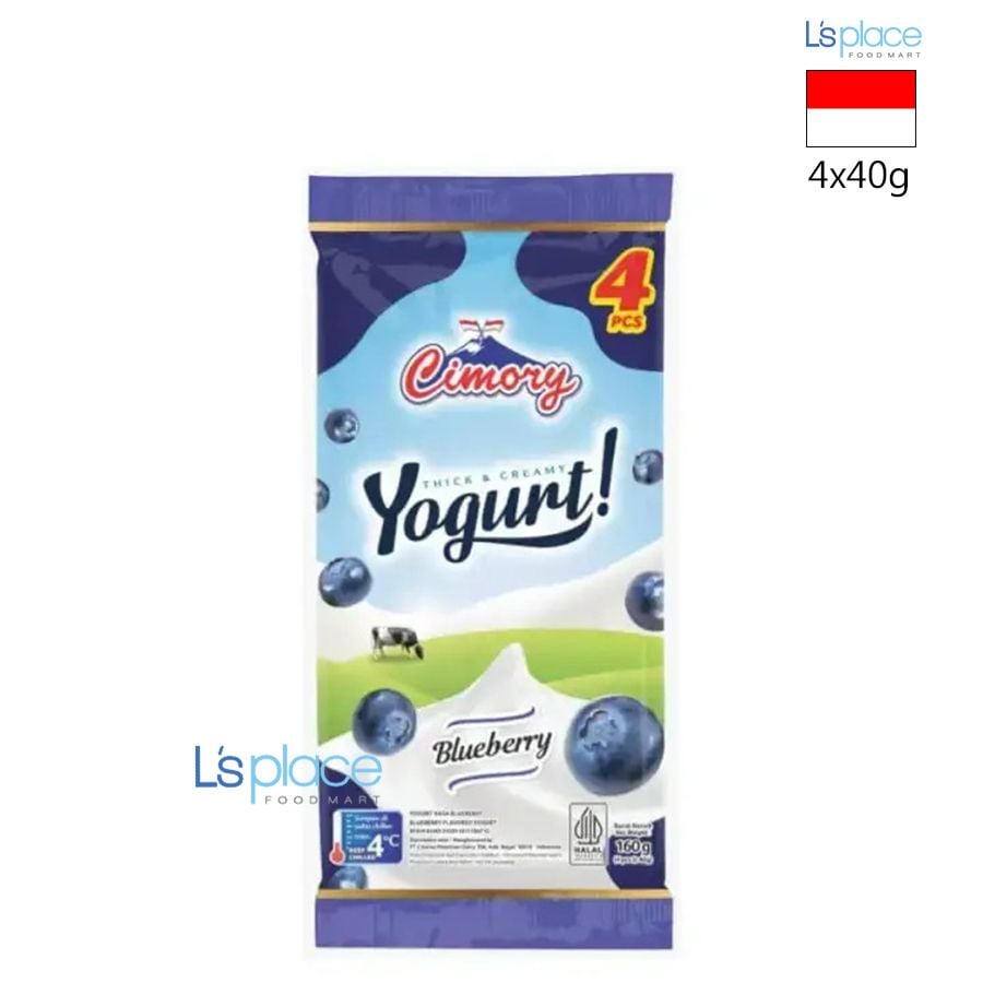 Cimory Sữa chua túi thạch dừa vị việt quất