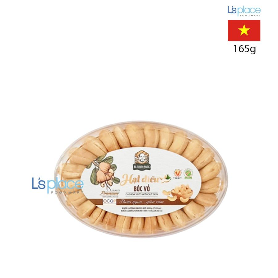 Bà Tư Bình Phước Hạt điều bóc vỏ hộp nhựa oval