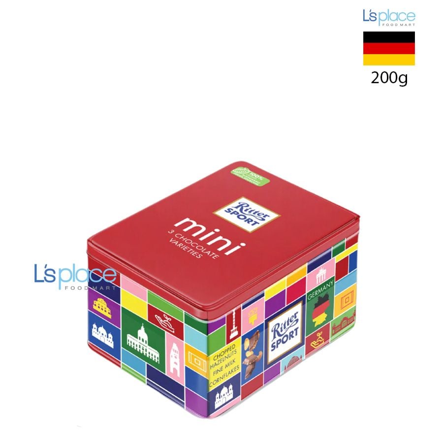 Ritter Sport Socola mini hỗn hợp hộp thiếc