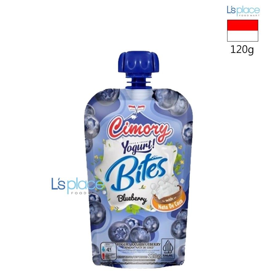 Cimory Sữa chua túi vị việt quất với Thạch dừa