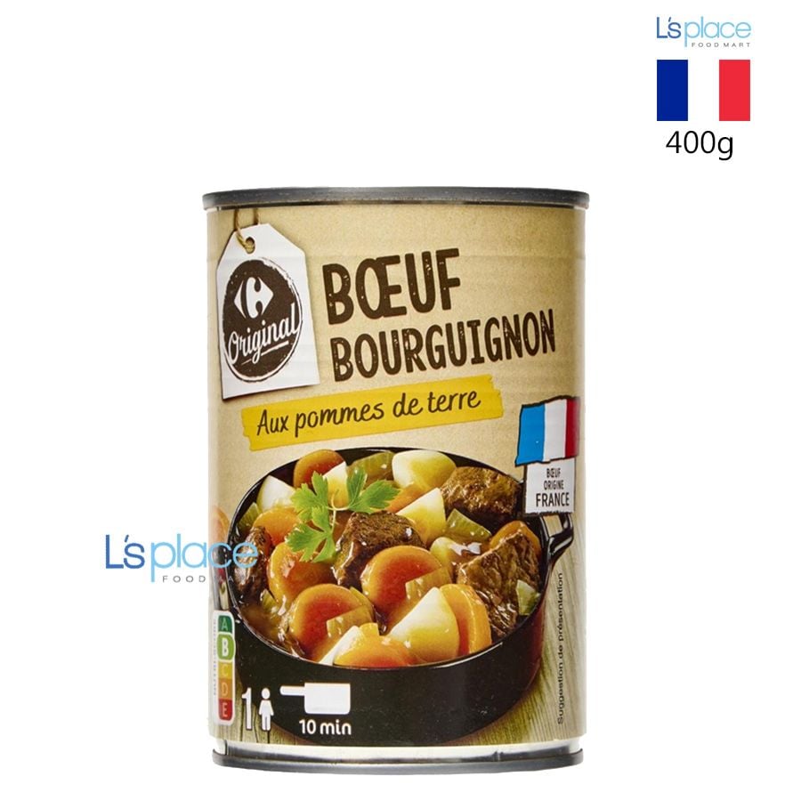 Carrefour Original Bữa ăn chế biến sẵn thịt bò hầm kiểu Bourguignon nguyên bản