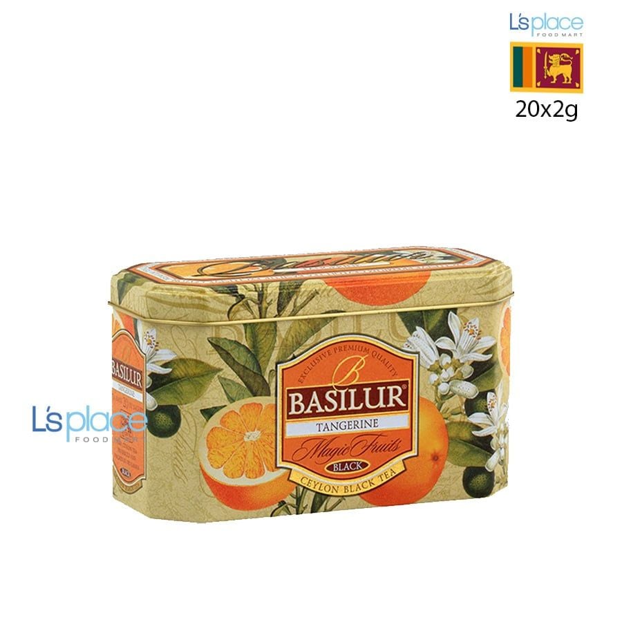 Basilur Trà đen Ceylon hương quýt hộp thiếc
