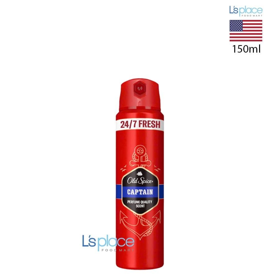 Old Spice Xịt thơm khử mùi toàn thân Captain