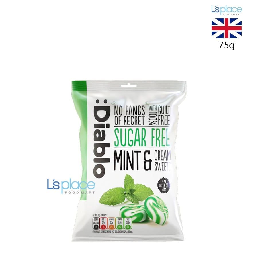 Diablo Kẹo không đường vị bạc hà kem
