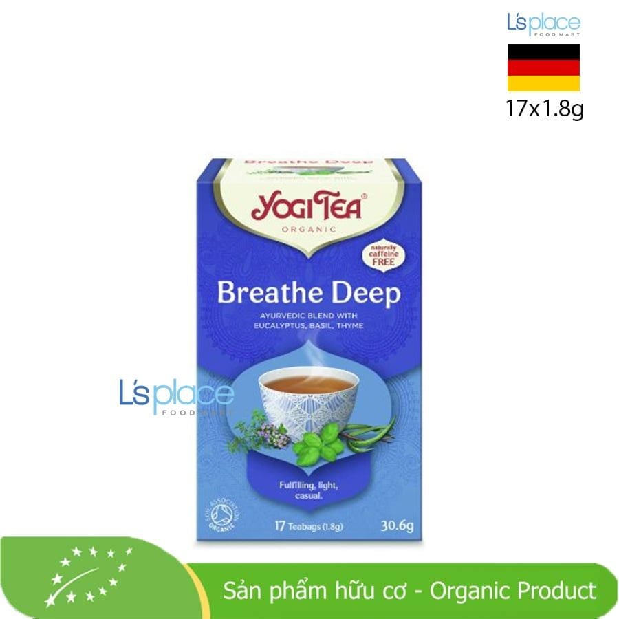 Yogi Tea Trà hữu cơ Breathe Deep bạch đàn húng quế
