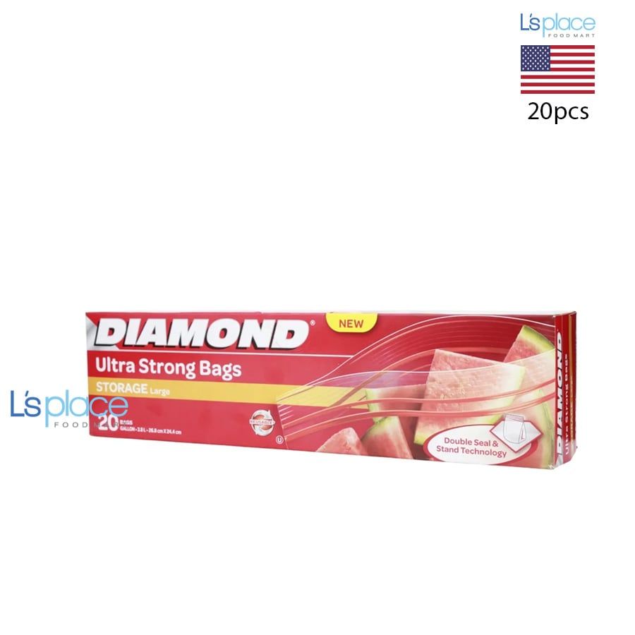 Diamond Túi zip cỡ 26,8 x 24,4 cm