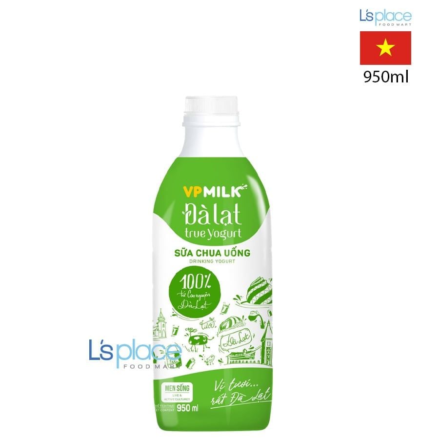 VPMilk Sữa chua uống Đà Lạt chai lớn