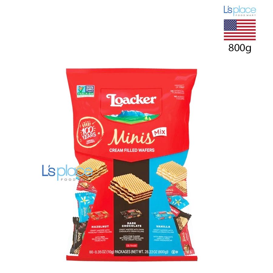 Loacker Bánh xốp Minis tổng hợp túi lớn