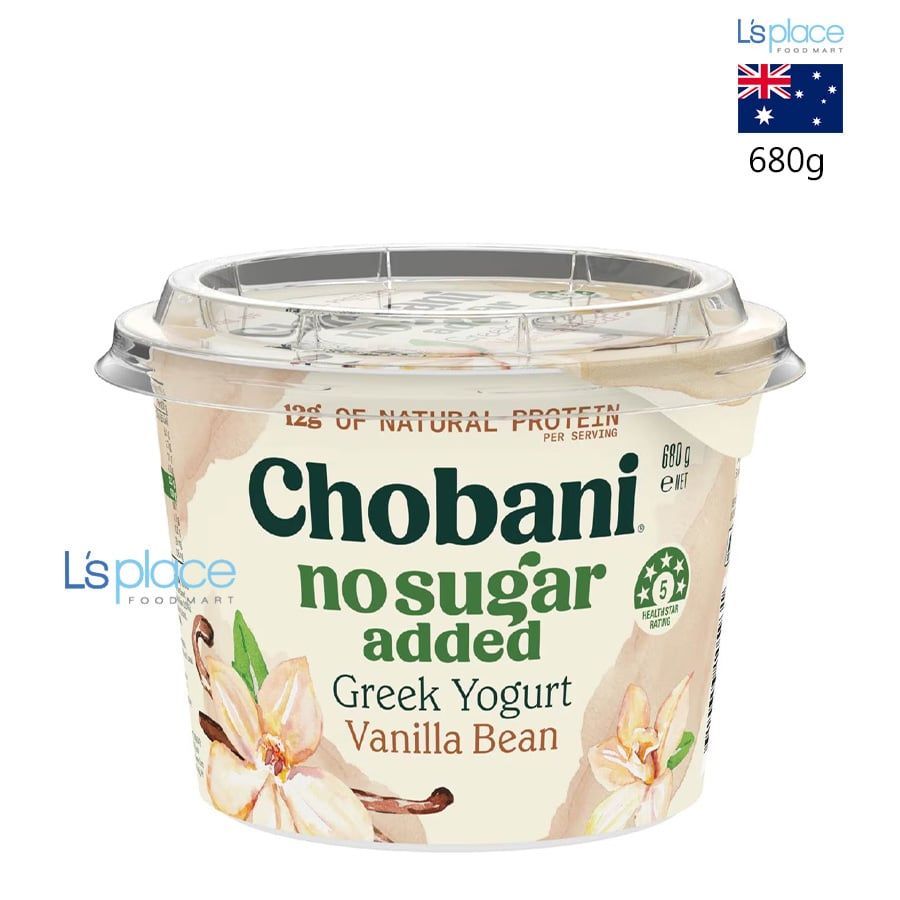 Chobani Sữa chua Hy Lạp không đường vị vani hộp lớn