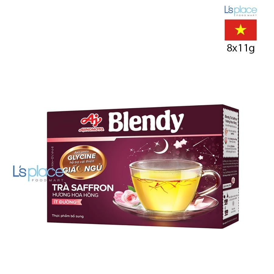 Blendy Bột pha trà saffron hương hoa hồng ít đường