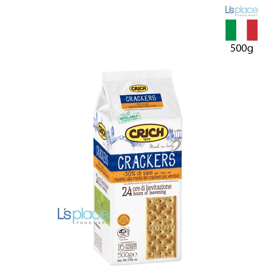 Crich Bánh crackers muối giảm 30% gói dọc