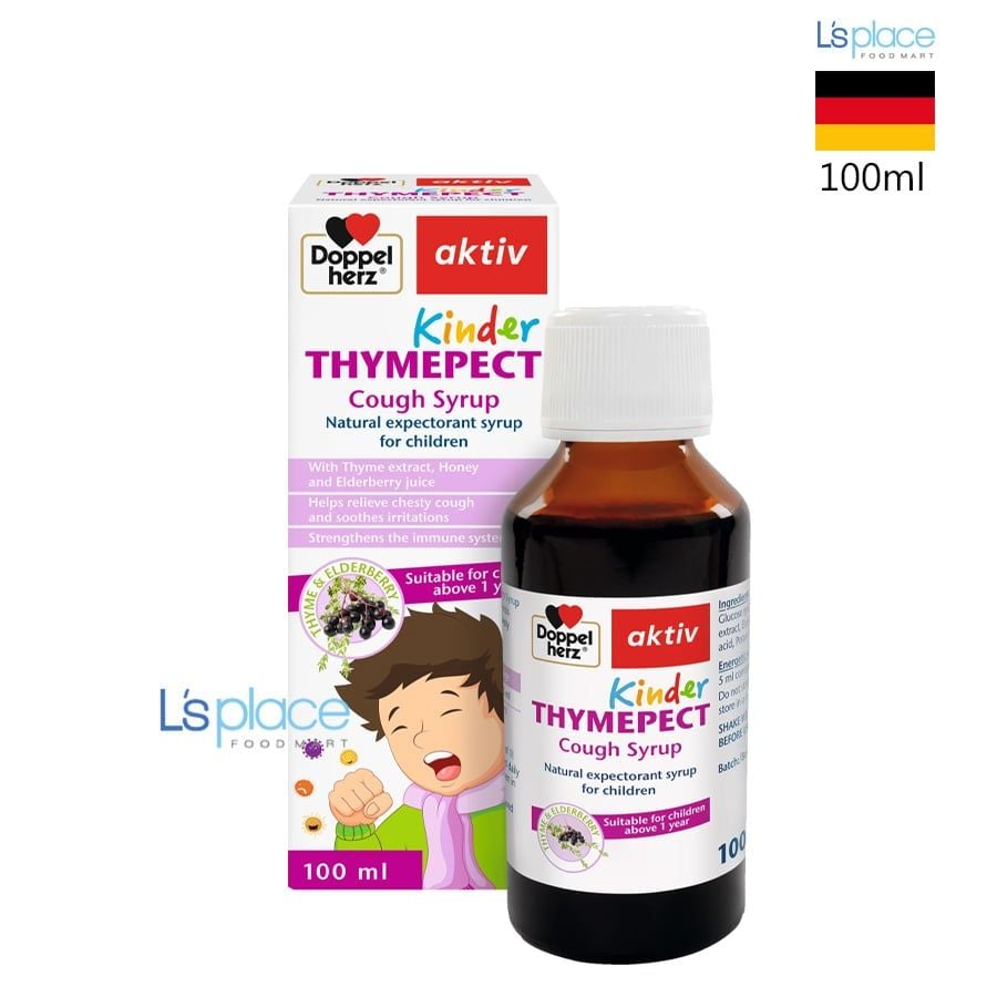 Doppelherz Thực phẩm bảo vệ sức khỏe siro ho trẻ em Thymepect