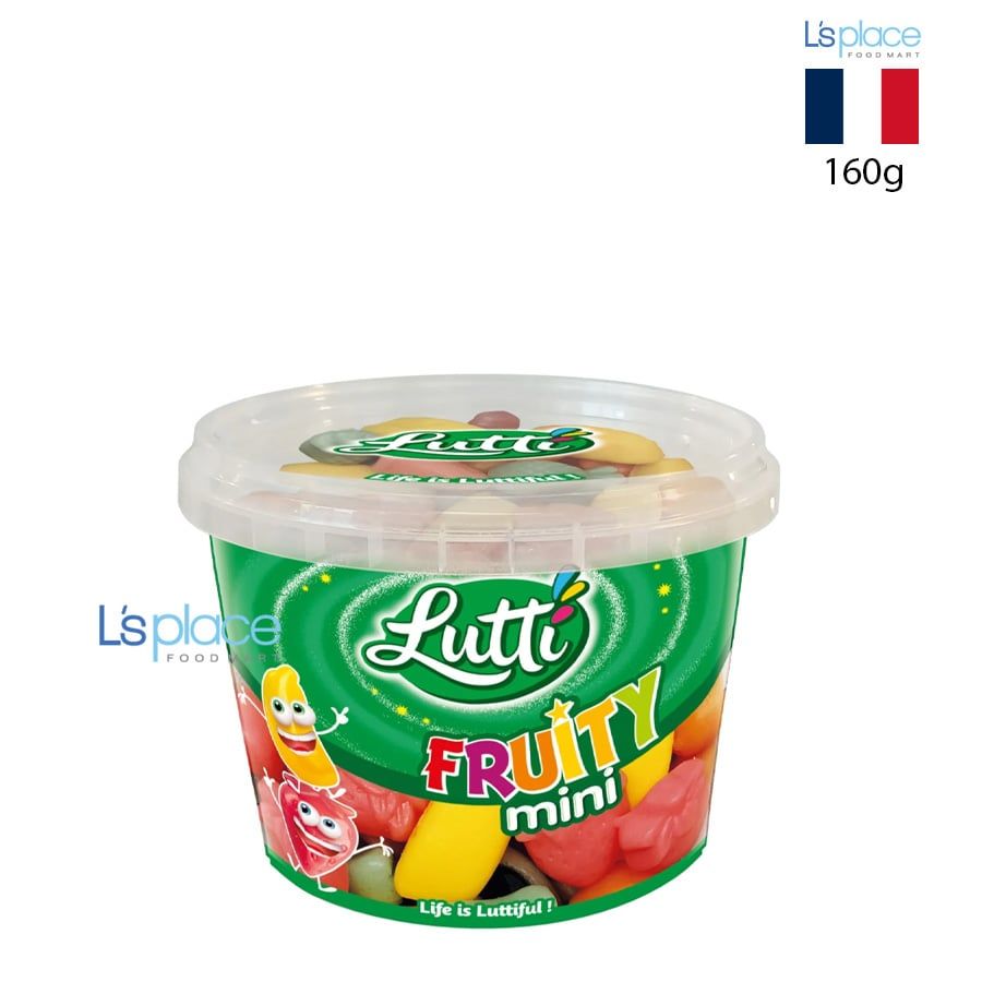 Lutti Kẹo dẻo Fruity mini hũ nhựa