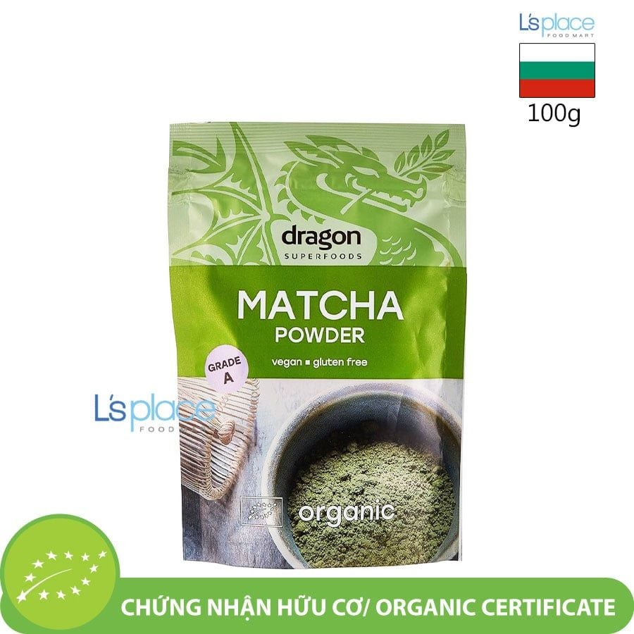 Dragon Superfoods Bột Matcha hạng A hữu cơ thuần chay