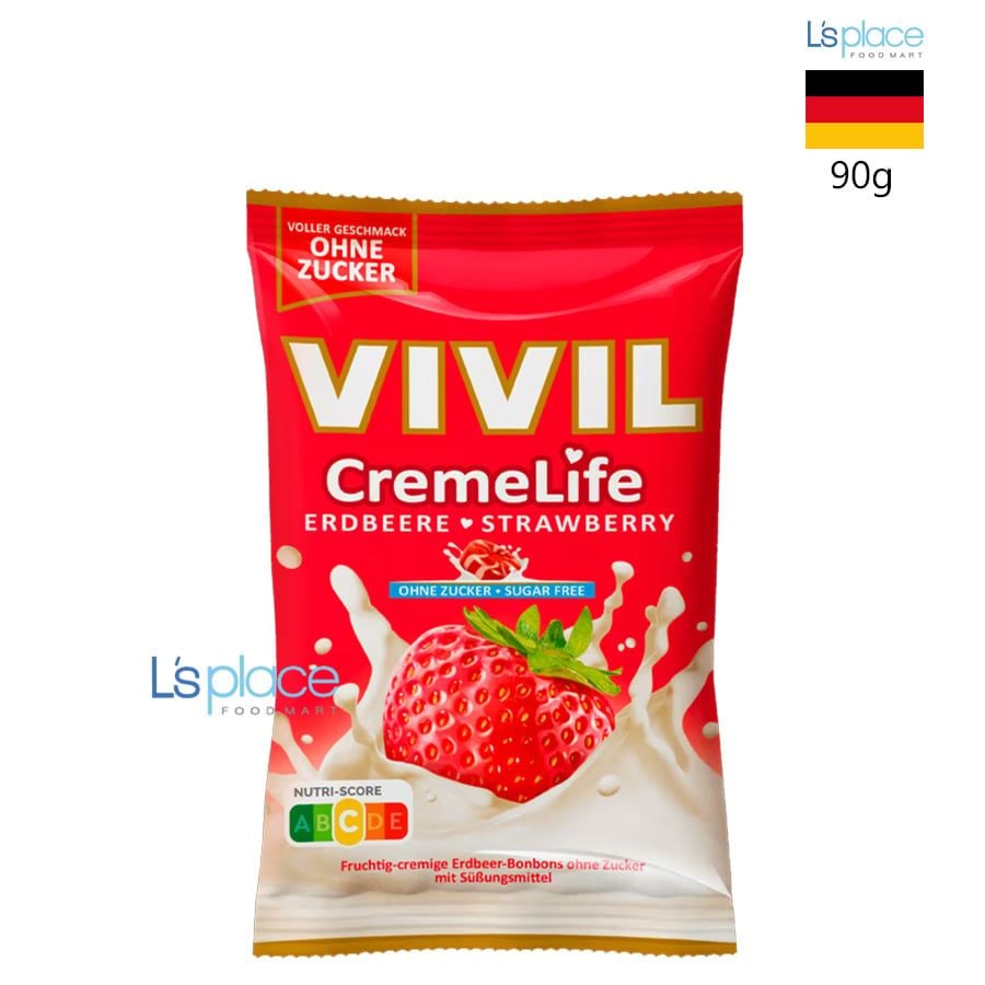 Vivil CremeLife Kẹo Dâu Cứng Không Đường