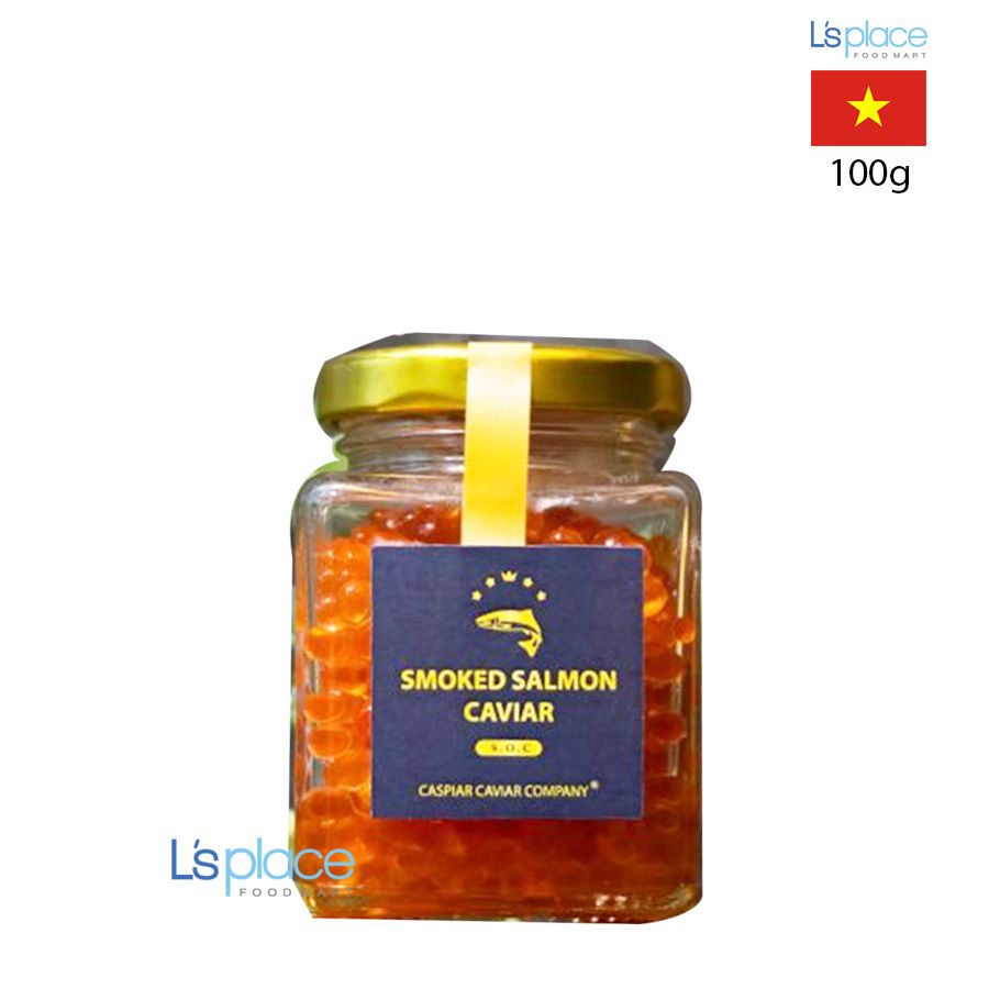 Caspiar Trứng cá hồi xông khói