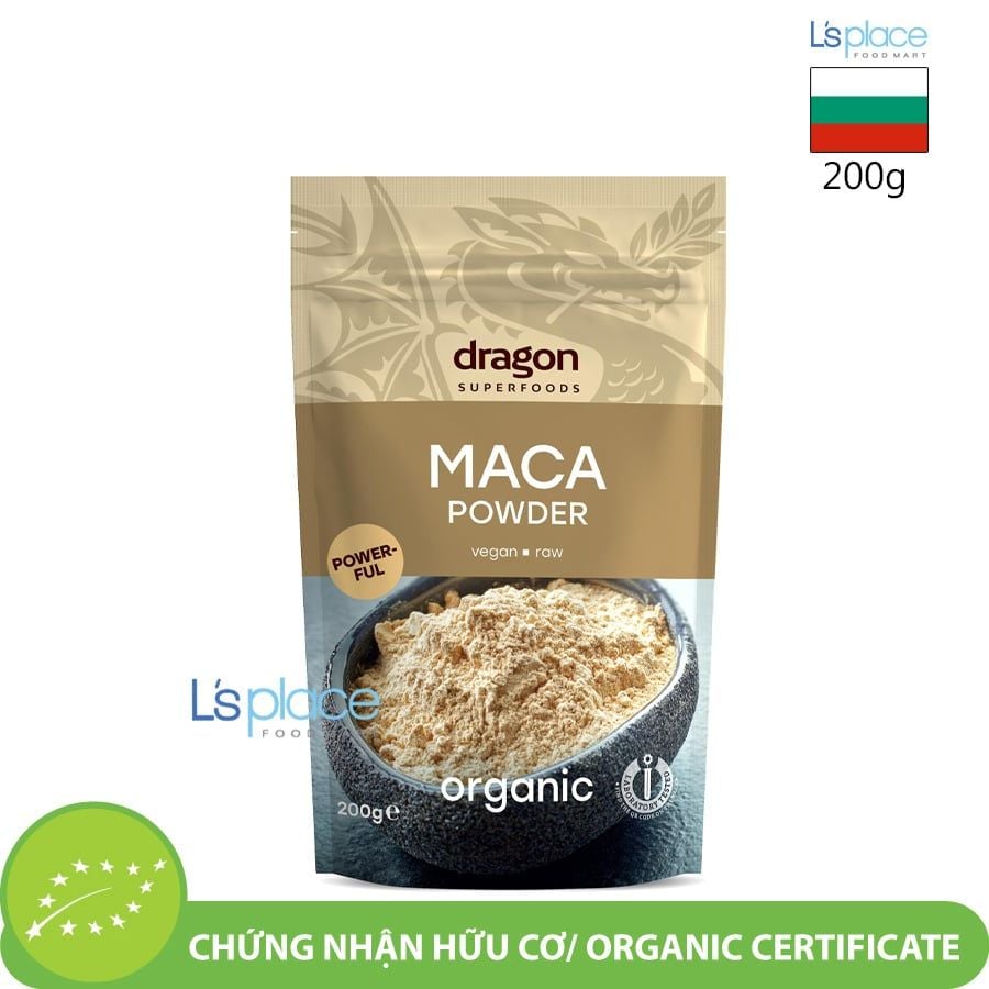 Dragon Superfoods Bột Maca hữu cơ thuần chay