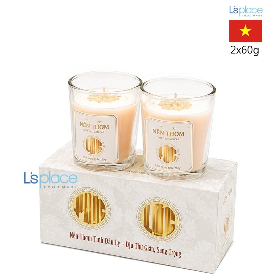 Phúc Linh Cặp nến Phúc Lộc màu trắng
