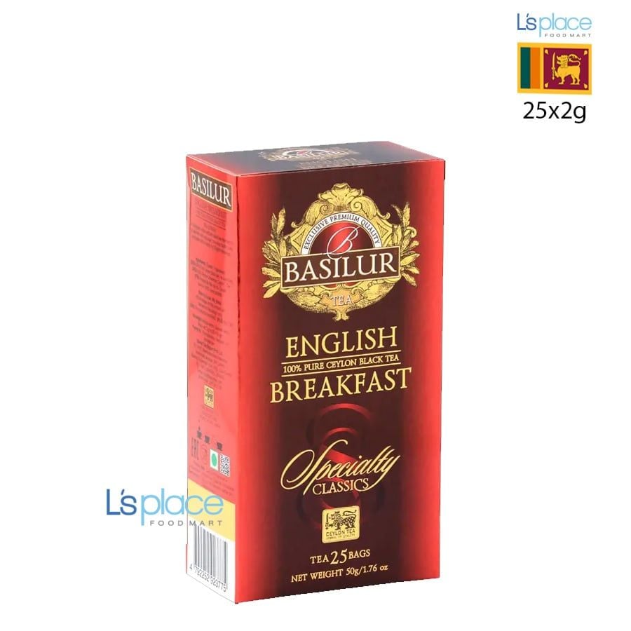 Basilur Trà đen Specialty English Breakfast hộp dẹt