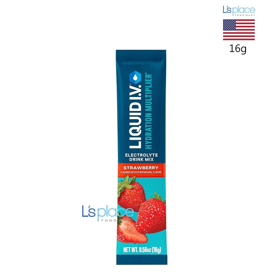 Liquid I.V Bột uống điện giải vị dâu tây gói nhỏ