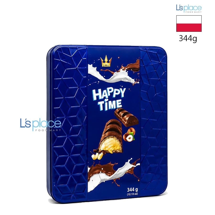 Happy Time Bánh xốp phủ socola hạt phỉ