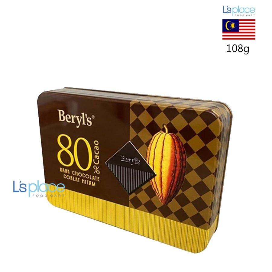 Beryl's Socola Đen 80% Cacao Hộp Thiếc
