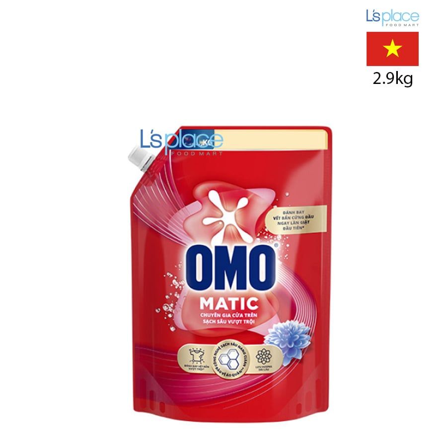 Omo Matic Nước giặt cửa trên sạch thơm vượt trội túi
