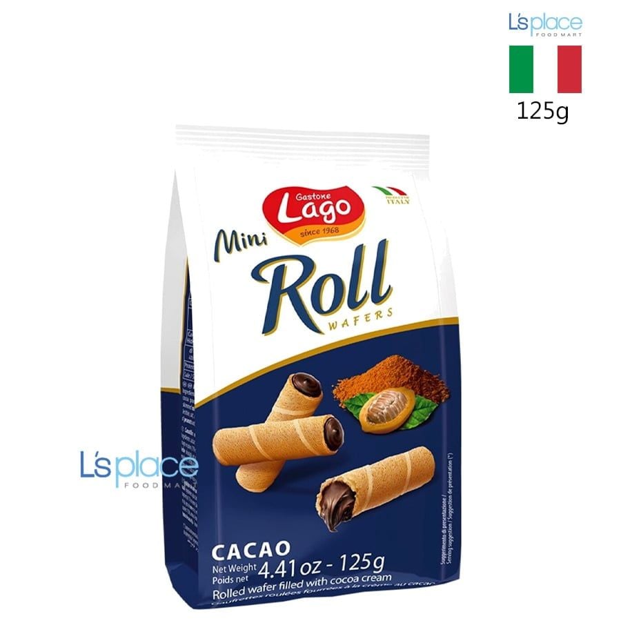 Lago Bánh quế cuộn kem cacao Mini Roll